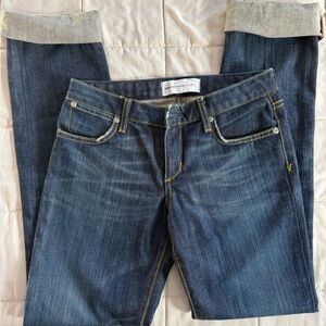 Paper Denim & Cloth Dark Blue Ankle Jeans